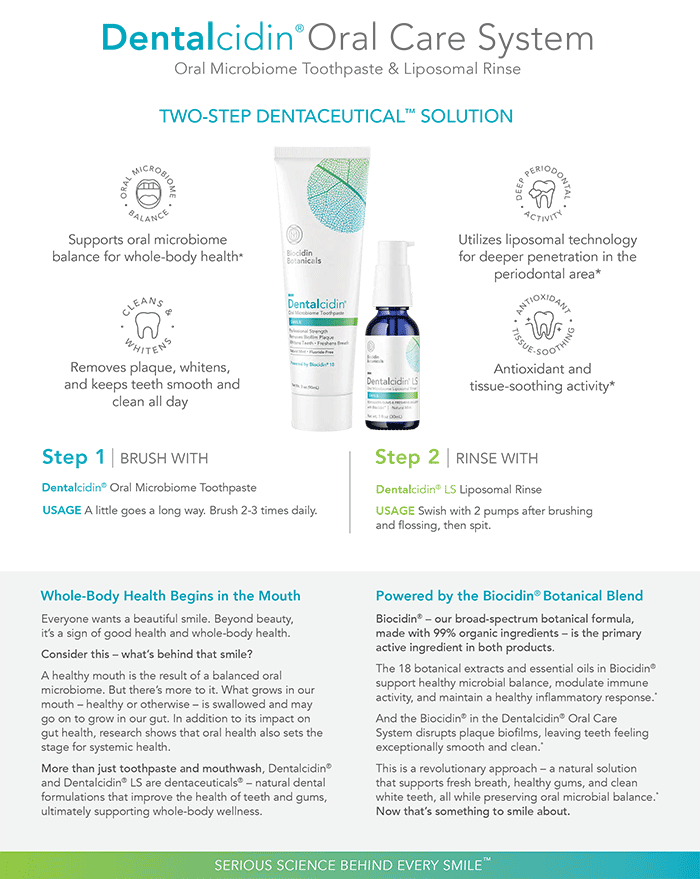 Product sheet for Dentalcidin® Oral Microbiome Toothpaste